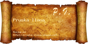 Pruska Ilona névjegykártya